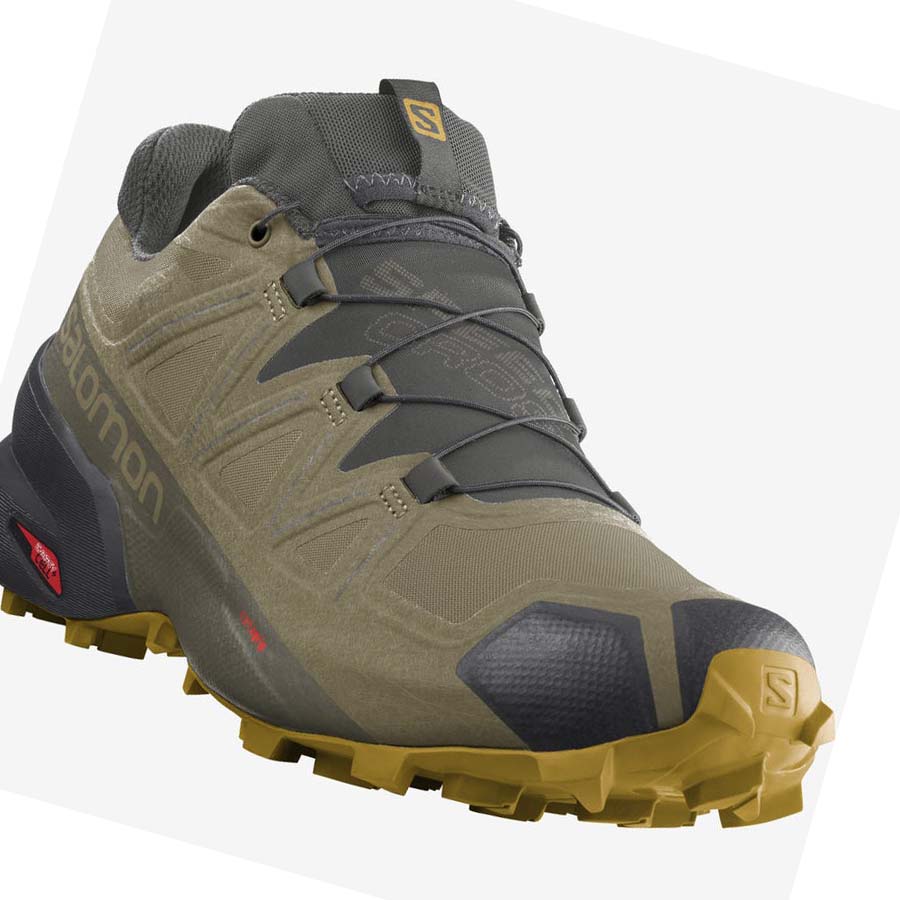 Tenis Para Trail Running Salomon SPEEDCROSS 5 GORE-TEX Hombre Verde Oliva | MX 3511NWY